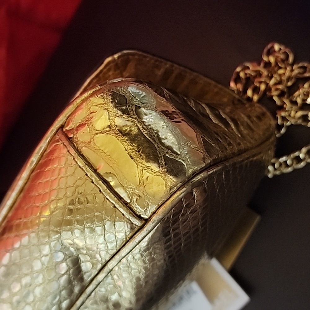 Michael Kors Truly Lavish "All That Glitters" Hamilton Leather Bag Nwt - Picture 8 of 14